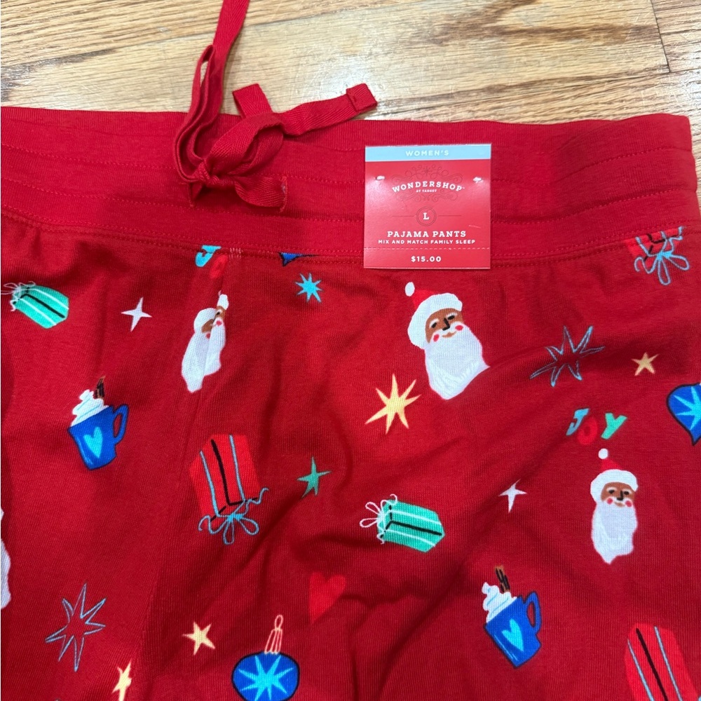 Wondershop Festive Red Pajama Pants with Holiday Print